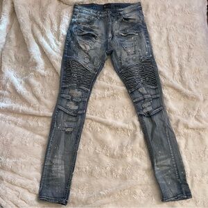 Waimea Distressed Men’s Gray Skinny Jeans
